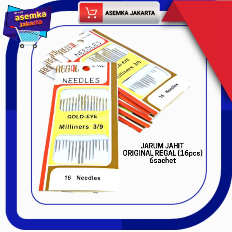 Jarum Jahit (6Sachet ) Original Regal Gold Eye Grosir