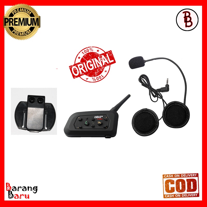 Headset dan Clampkit untuk Intercom Helm V4 or V6 Pro-2