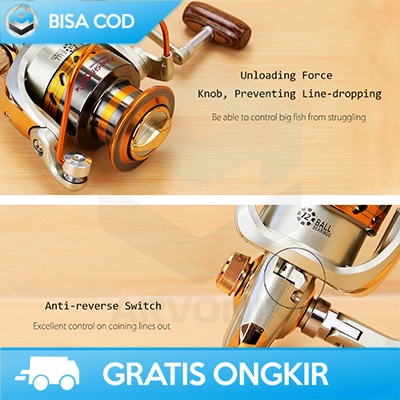REEL PANCING SPINNING 12 BALL BEARING ORIGINAL YUMOSHI REELSKING EF100