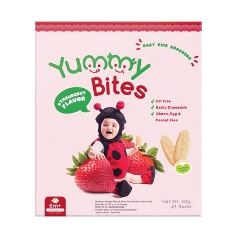 Yummy Bites Baby Rice Crackers 50gr Gluten Free