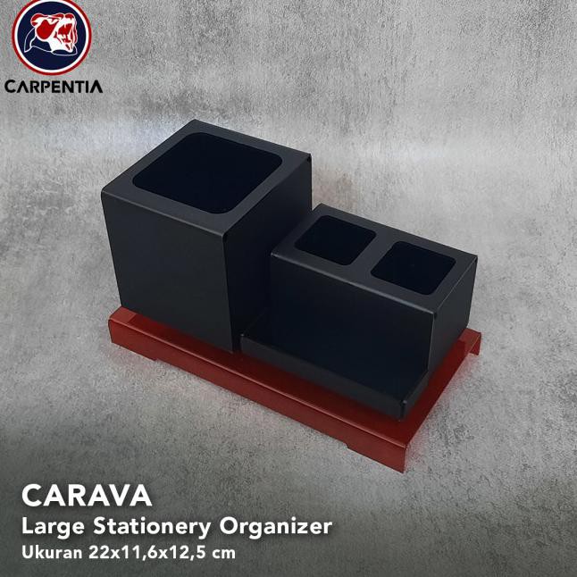 

CARAVA - Large Stationery Holder / Tempat Alat Tulis Besar Minimalis - Merah