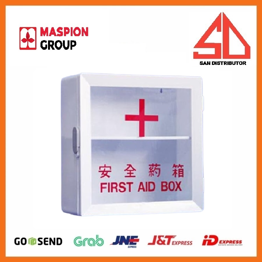 Tempat Penyimpanan Obat P3K / First Aid Box 2 Rak Kotak box Medis Emergency Dinding Maspion PLA BM A018