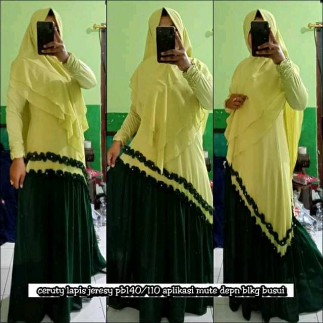 GAMIS SYAR'I CANTIK FULL CERUTY ORI BERMERK TALI PREMIUM BEST SELLER MURAH PUSAT GROSIR CIREBON CCW