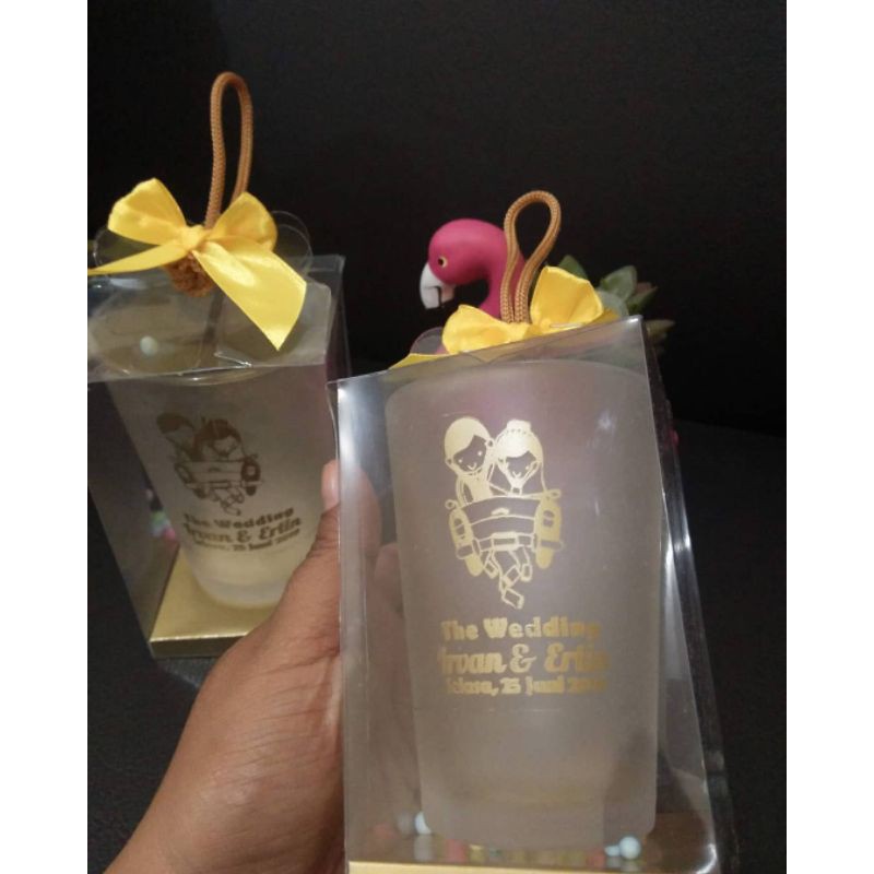 Souvenir Gelas H10 doff kemas mika / Gelas souvenir