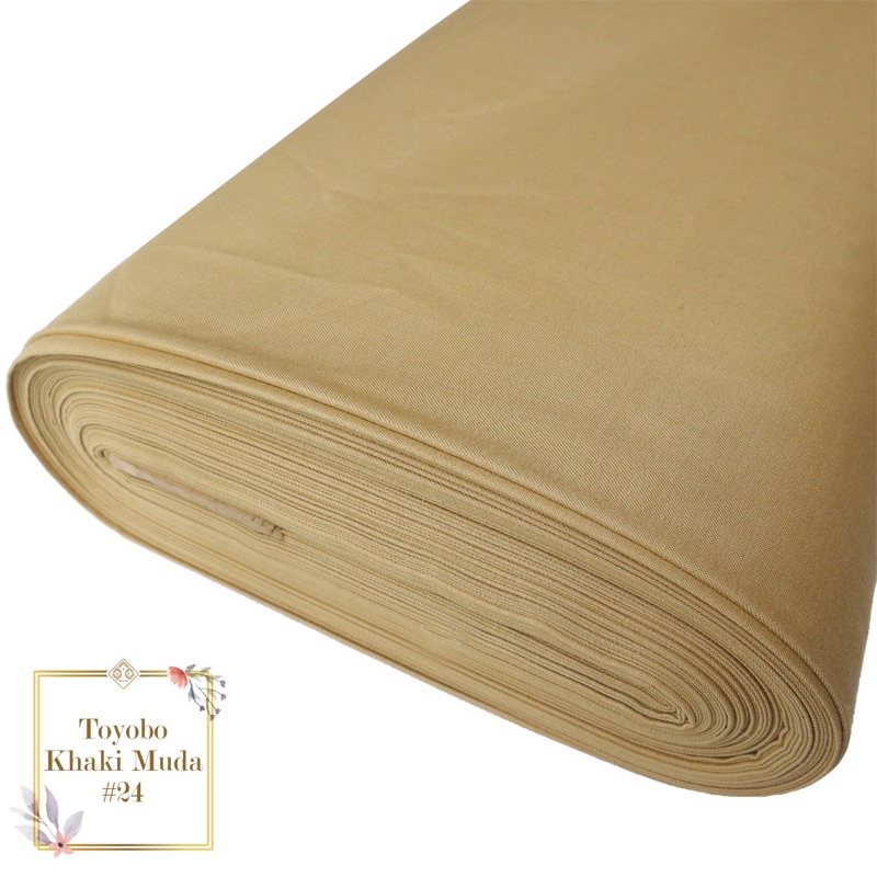 [PROMO!!] KAIN KATUN TOYOBO EXCLUSIVE ROYALMIX PREMIUM ORIGINAL PER-0.5M TERMURAH TOYOBO FODU FD ORI-Khaki Muda