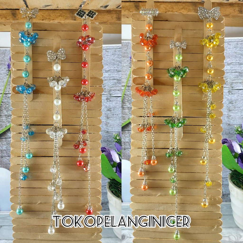 Bros Dagu Syantik Juntai Mutiara by TokoPelangiNicer Pusat Grosir Ecer Aksesoris /Bross Handmade