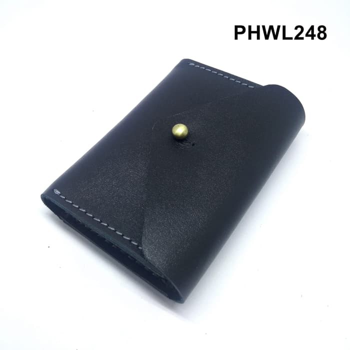 dompet kartu muat banyak model amplop simpel warna hitam - PHWL248