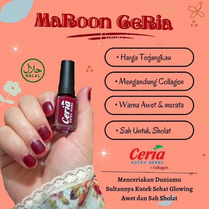 KUTEK MUSLIM/HENNA MUSLIM HALAL UNTUK SHOLAT, KUTEK CERIA