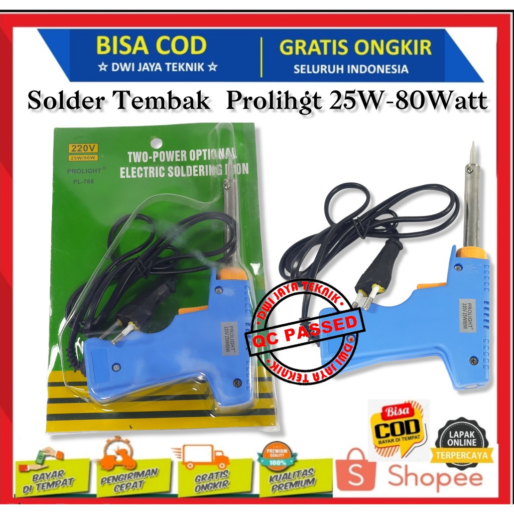 Solder soder tembak listrik25w-80w/80watt kualitas bagus murah merk prolight