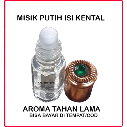 COD Minyak Misik Putih 3ML / Minyak Misik Arab Saudi / Misik Putih Parfum Murni Oles