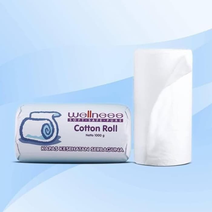 Wellness Cotton Roll 1000gr Kapas Gulung Kapas Putih Pembalut Kapas Absorben