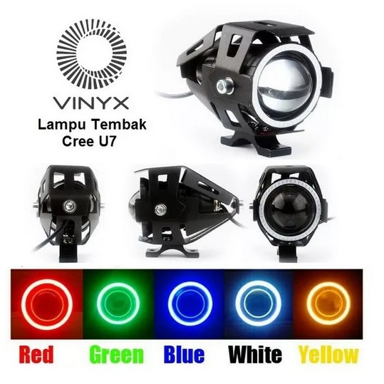 Lampu Tembak Sorot LED TRANSFORMER U7 Angel Devil Eyes Projie Projector Motor