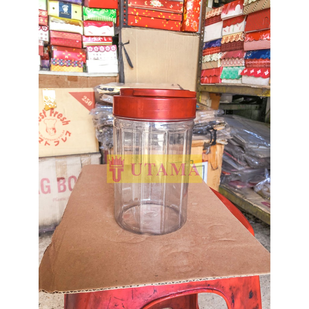 (12 PCS) MURAH Toples / Stoples Plastik Bulat (biasa dipakai utk tempat Sosis)