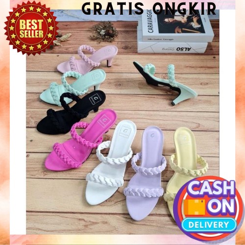 High Heels Pesta Wanita Cewek Import Perempuan Heals Hills Sendal Kondangan Bridesmaid Remaja Haigh 