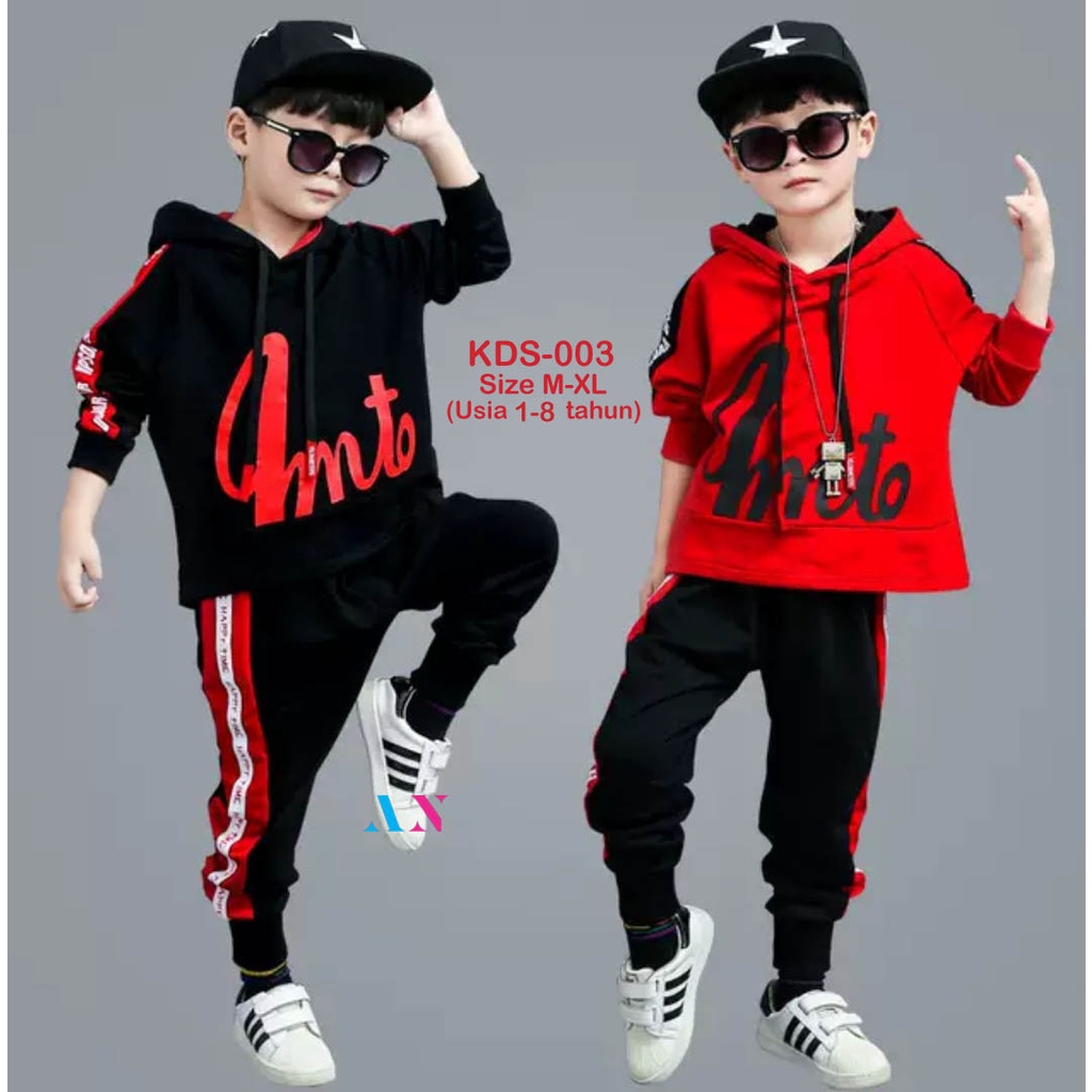 AA1 - Hoodie Fleece Anak unisex Cowo Cewe KDS-003