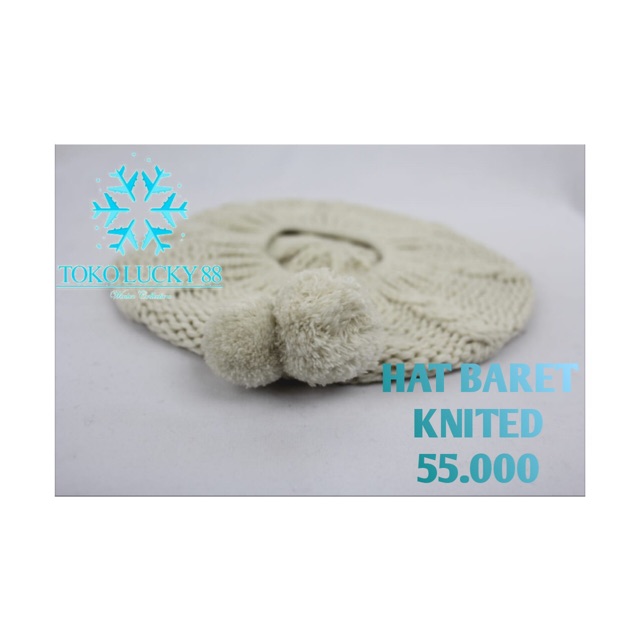 IMPORT Topi Baret Rajut Wool Hat Beret Knitted