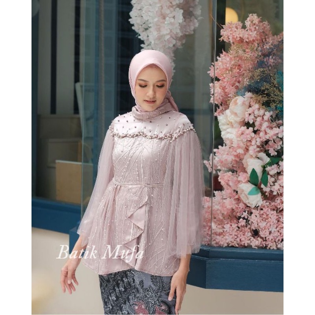 Set kebaya couple VANILA Rose pink Kebaya terbaru kebaya wisuda kekinian kebaya modern kebaya lamaran tunangan