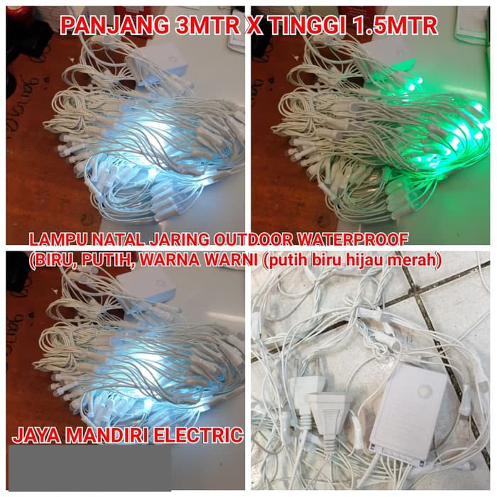 LAMPU LED NATAL JARING OUTDOOR WATERPROOF TUMBLER TUMBLR ANTI AIR