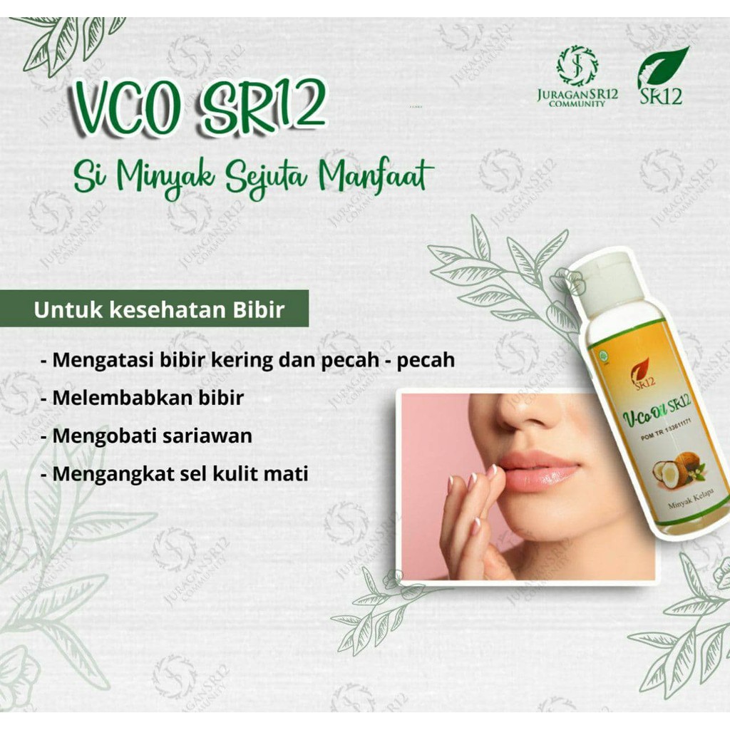 Vco SR12 - Vco Virgin Coconut Oil - Minyak Kelapa Murni - Isi 100ml