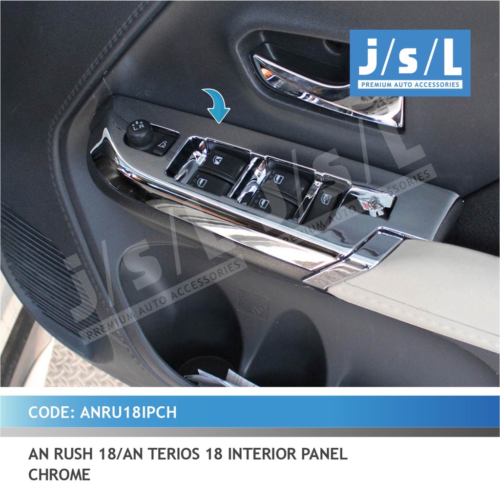 PANEL POWER WINDOW AN RUSH TERIOS 2018 CHROME 4 PCS