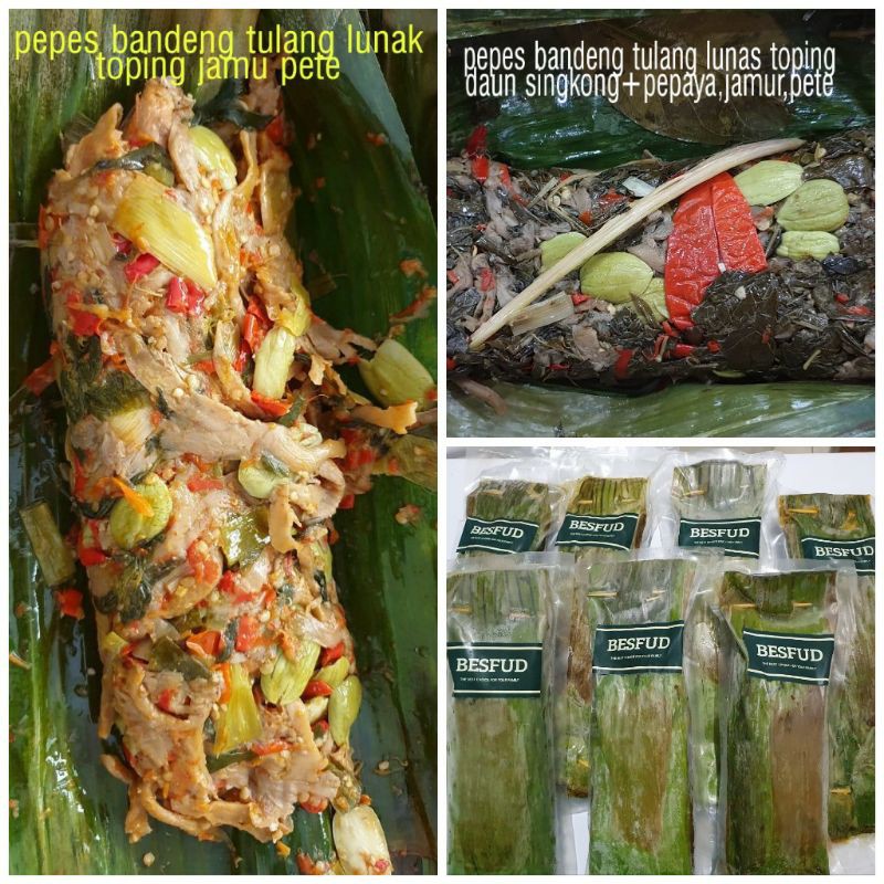 

PEPES BANDENG DENGAN TOPING JAMUR PETE DAUN SINGKONG DAUN PEPAYA FROZEN KHUSUS KURIR SAMEDAY/INSTAN