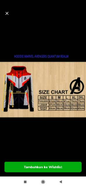 JACKET AVENGERS END GAME ENDGAME MARVEL