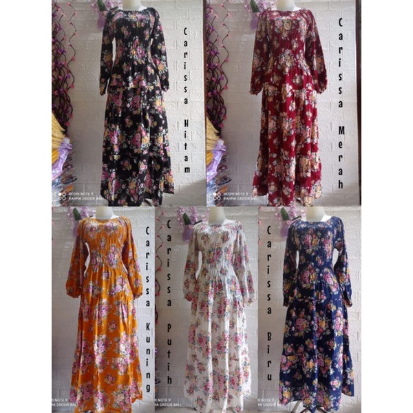 Dress ABG Murah /Dress Kerut Lily Panjang Rayon