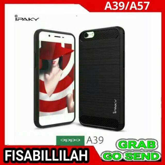 OPPO A39 A57 Softcase Carbon Fiber Ipaky Slim Fit TPU