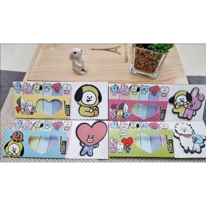 pembatas buku bahan kertas BTS BT-21 BESAR/post it BTS/STICKY NOTE BT 21 ukuran Besar-C