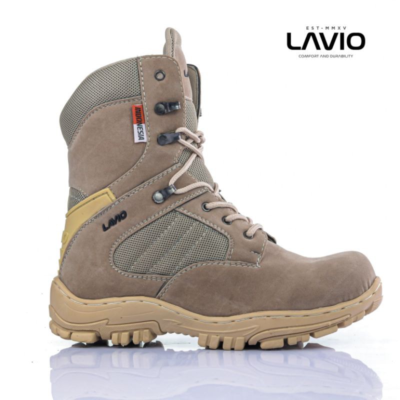 Lavio DNS High Sepatu Safety Boots Hiking Pria Sol Karet Anti Slip