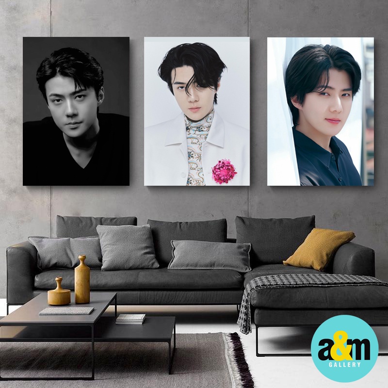 Poster Kayu SEHUN EXO Hiasan Dinding Kamar K-POP I Pajangan Dinding Kamar K-POP Wall Decor Kamar - A&amp;M