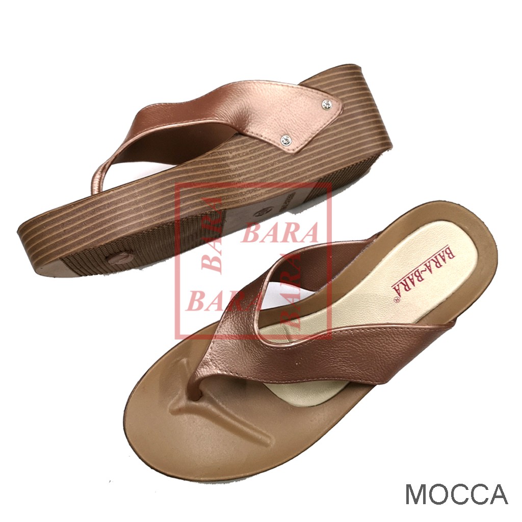 Bara~Bara Sandal Jepit Wedges Jelly Karet Wanita MJZB1955JPL (AW4)-8