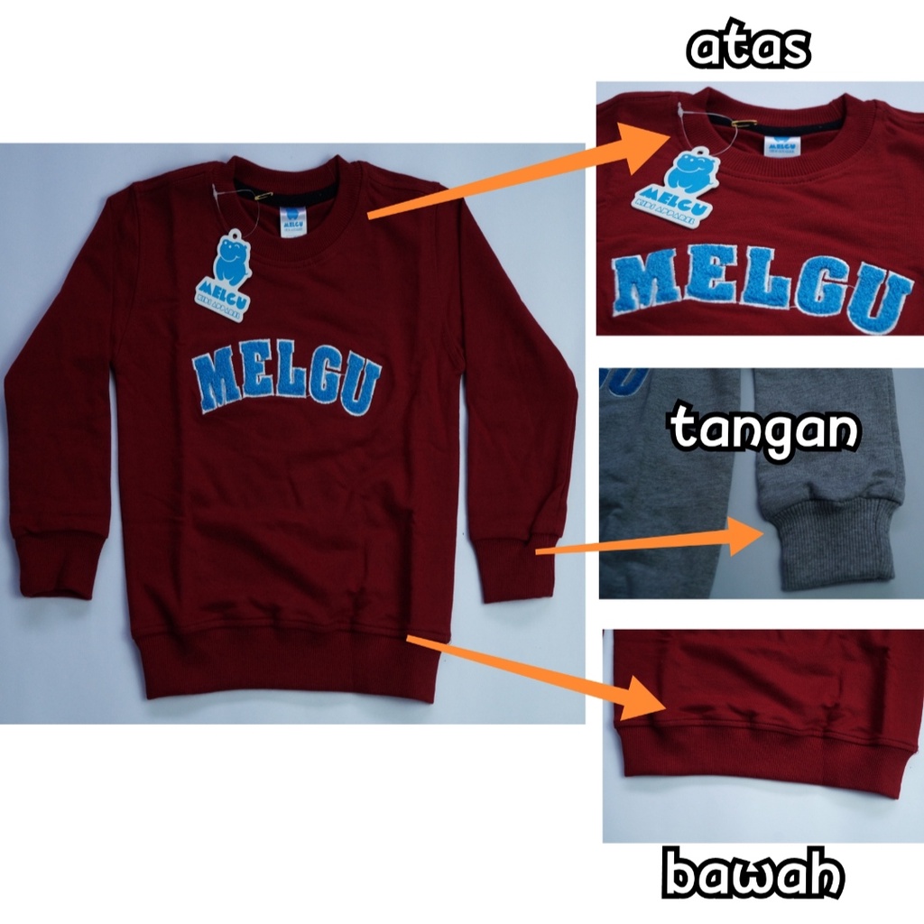 Baju Sweater Anak Unisex Laki Laki Perempuan Premium Distro Bahan Baby Terry