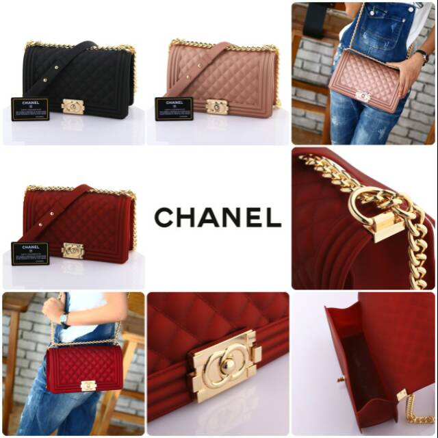 .  Chanel Boy Jello Bag
Sz25x15x9cm
Semi Platinum1:1
Material Jelly Leather
Gold Hardware-1Kg