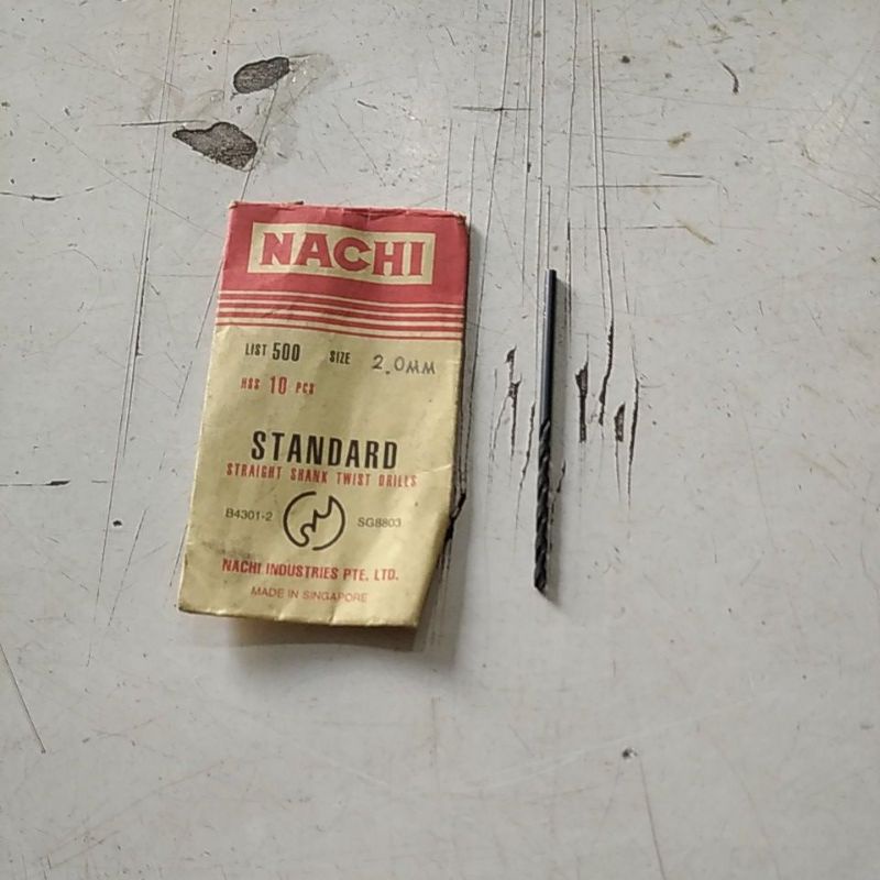 mata bor besi 2 mm Nachi panjang total 55 mm