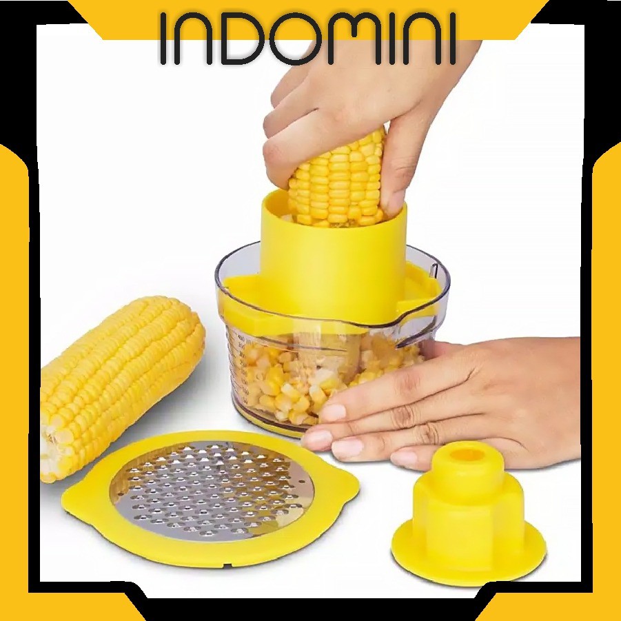 INDOMINI R355 2 in 1 Multi-Fungsi Parutan Jagung Parutan Jahe Corn Stripper Alat Pemarut BPA FREE