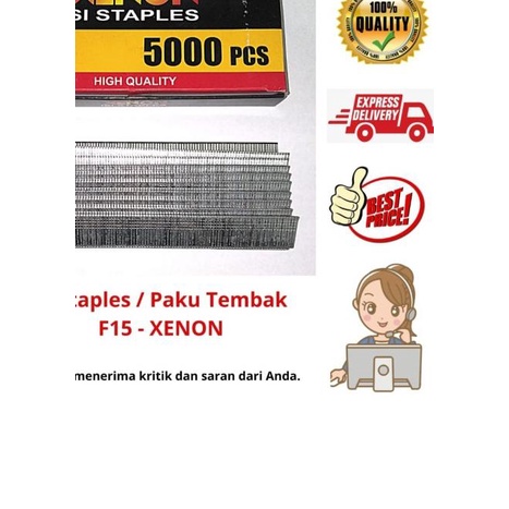 

XENON F25 ISI STAPLES MESIN PAKU TEMBAK REFILL AIR NAILER STAPLER GUN - F15