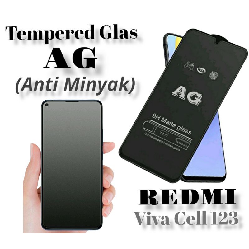 Tempered Glas Full Layar AG Matte (Anti Minyak) Redmi 8,8A, 8A pro