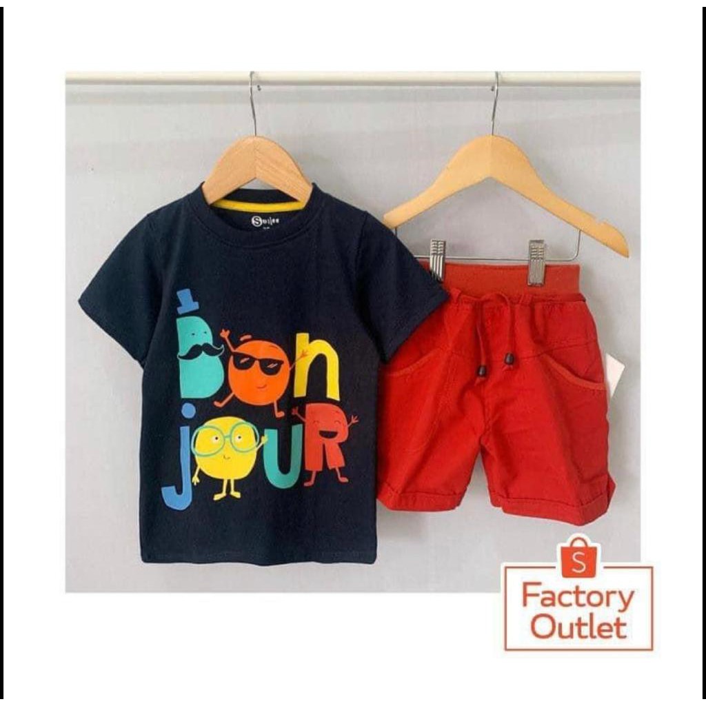 SETELAN ANAK LAKI LAKI DAN PEREMPUAN KARAKTER ANIMAL, BAJU STELAN ANAK PENDEK TERBARU KEKINIAN