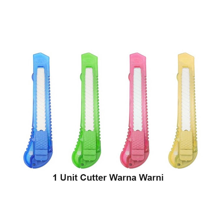 

CUTTER / KATER PLASTIK WARNA BENING TRANSPASARAN MURAH