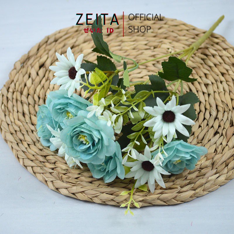 Zeita - Bouquet bunga TN-T19 Artifisial Dekorasi Tanaman Palsu Hiasan