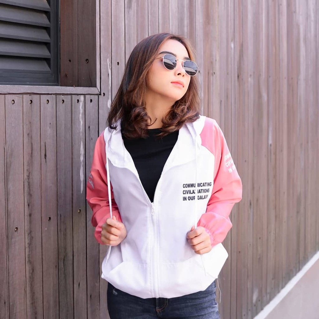 our galaxy jaket wanita / jaket parasut wanita / jaket bomber berskha