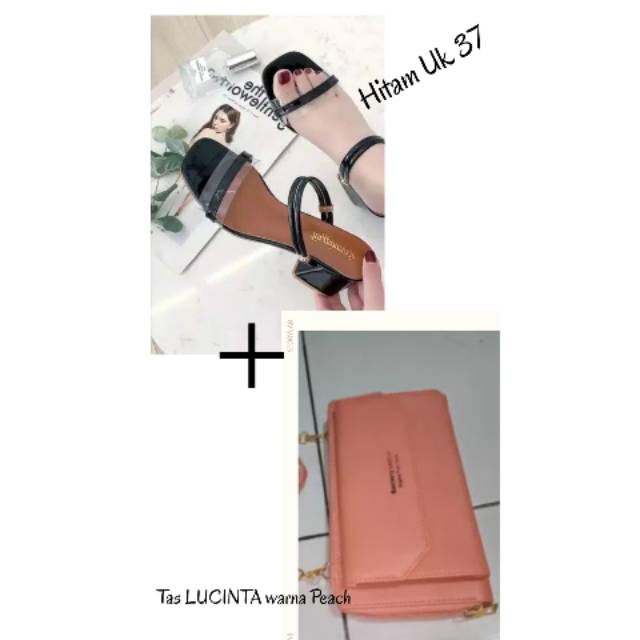 Paket 2 in 1 Sepatu dan Tas dompet Wanita LUCINTA