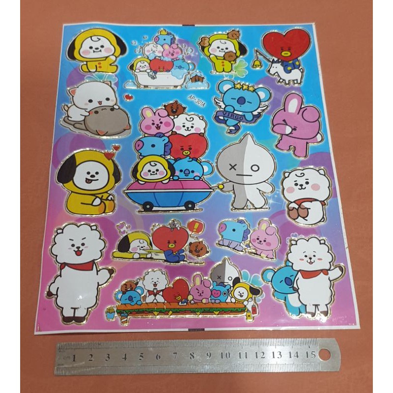 CUTTING STICKER KPOP BTS ARMY CUTE CARTOON BT21 BANGTAN