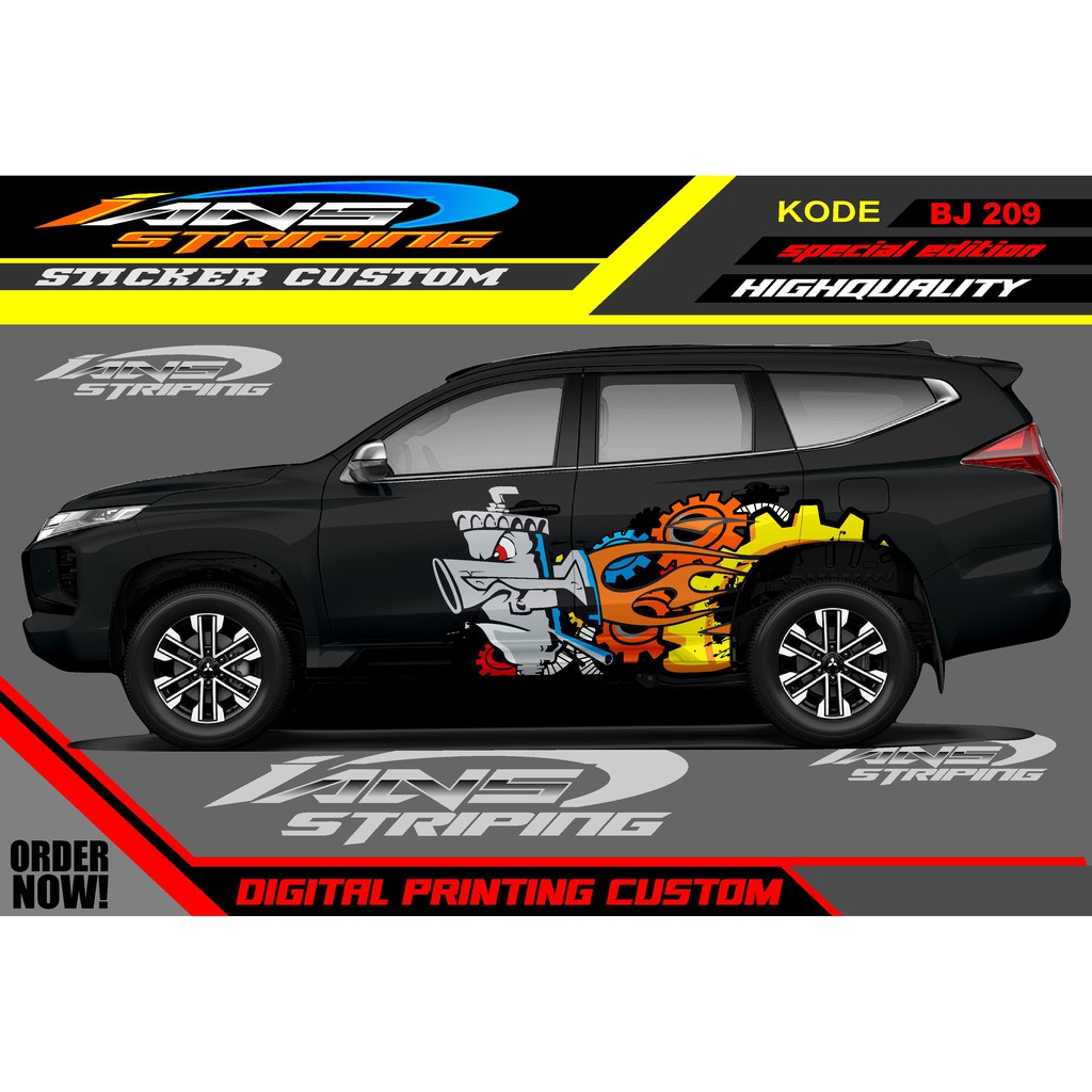 VARIASI STICKER PAJERO SPORT, FORTUNER MOBIL BESAR