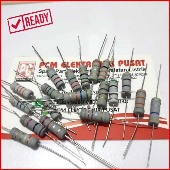 Resistor 2Watt 2 Watt 2W 2M2 Ohm 2.2 Mega Ohm Pcmel29 Berkualitas