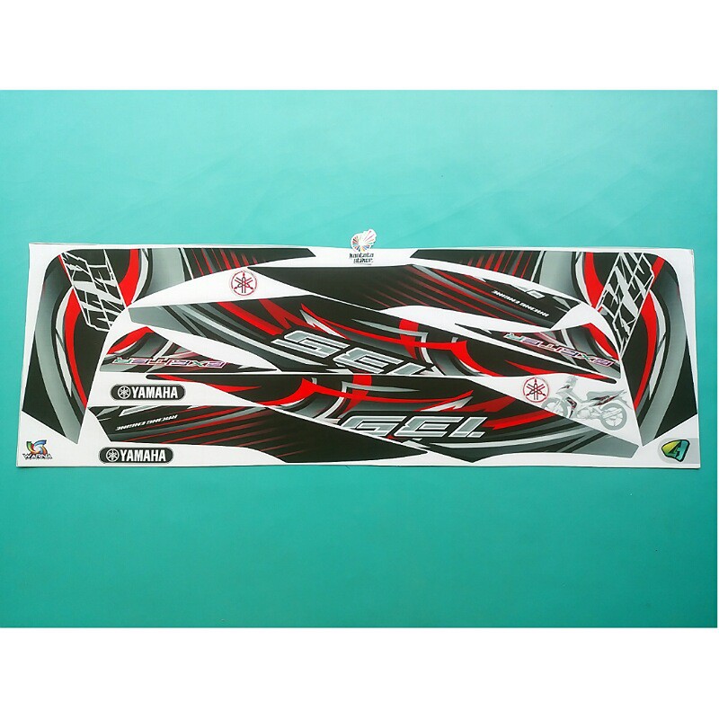 Stiker Motor Jupiter Mx Old 135 Variasi Hitam merah