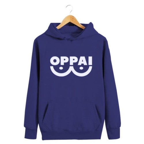 Sweater Anime ONE PUNCH MAN Oblong / Hoodie OPPAI Jumper Pria Wanita Size S M L XL XXL XXXL