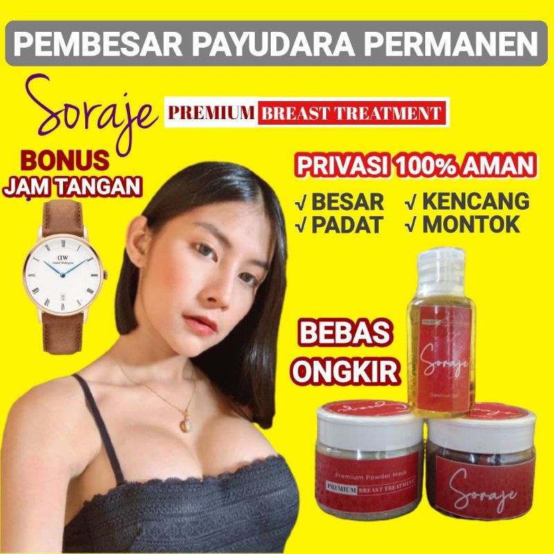SORAJE PEMBESAR PAYUDARA AMPUH PERMANEN PENGENCANG PAYUDARA ALAMI PERAWATAN PAYUDARA BPOM SORAJEH / 