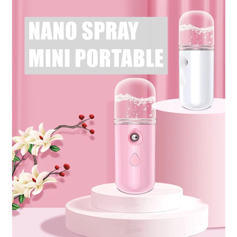 Nano Spray Portable / Mist Sprayer Perawatan Wajah Pelembab Wajah Mini Portable USB Mist Sprayer